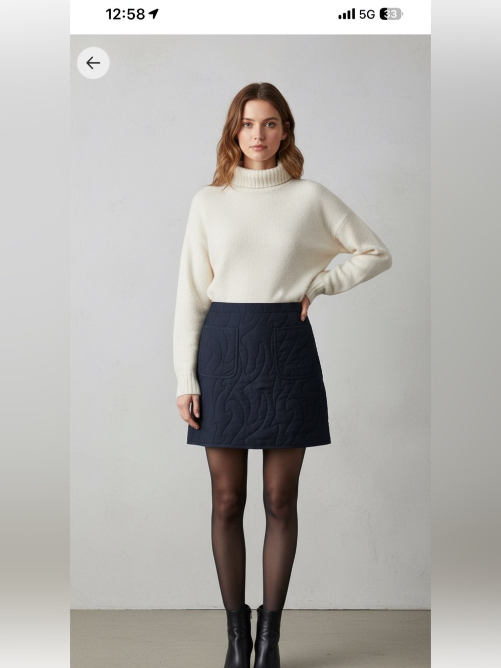 Darling Blue Textured Mini Skirt